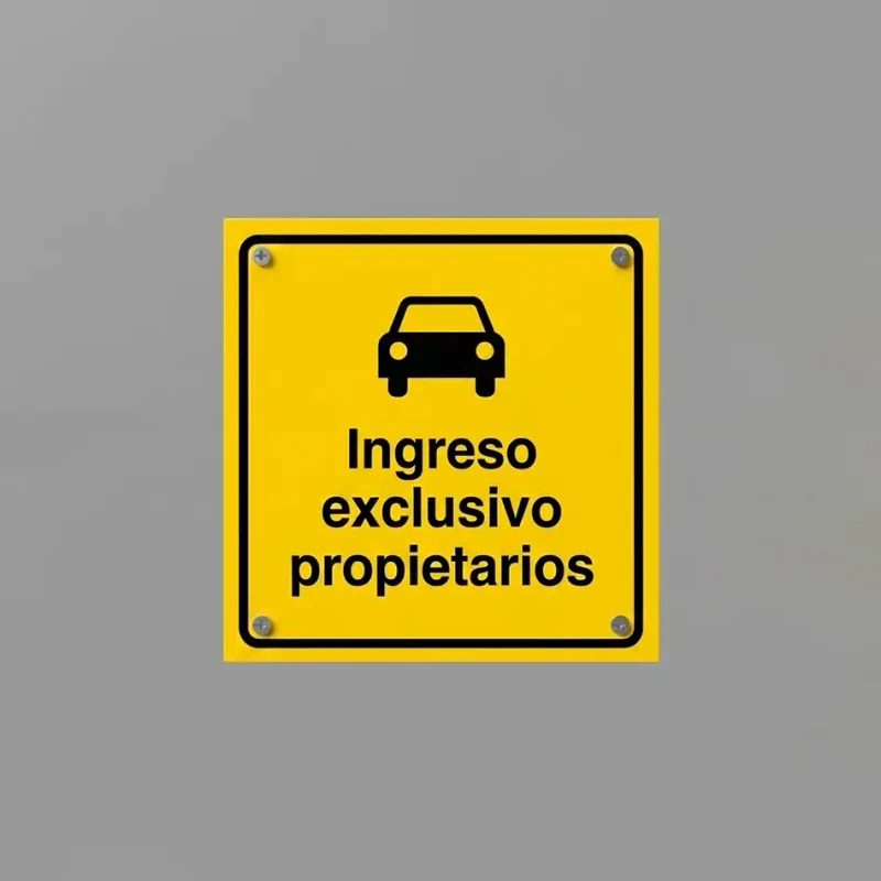 Letrero de Ingreso